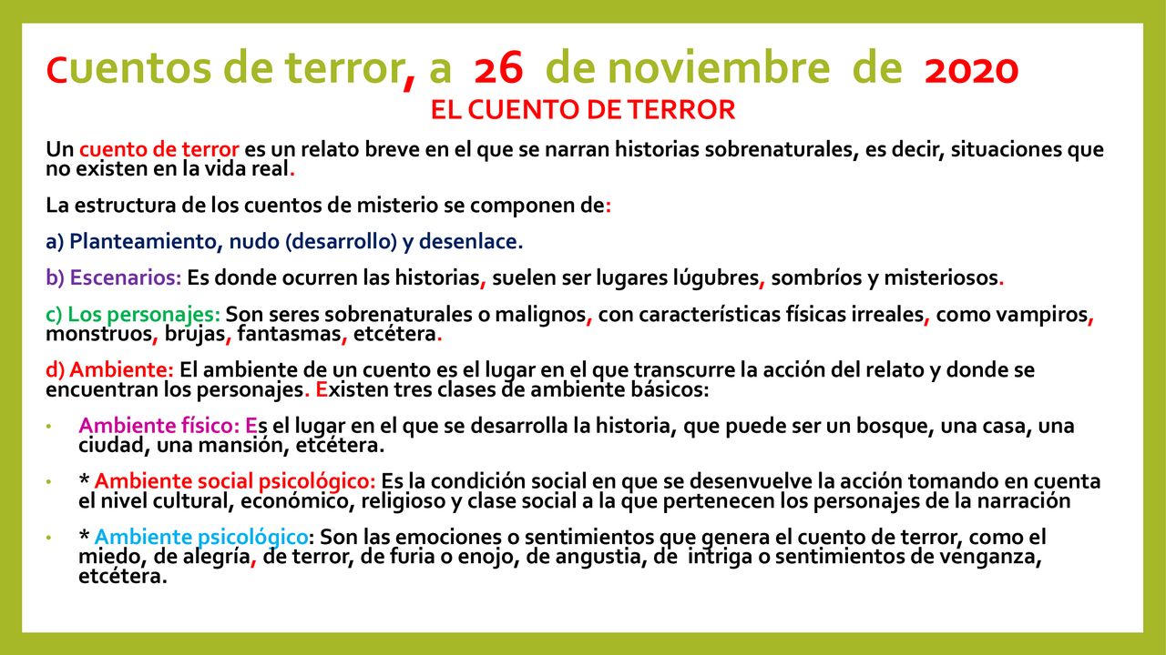 Arriba 80 Imagen Cuentos De Terror Con Simil Abzlocal Mx